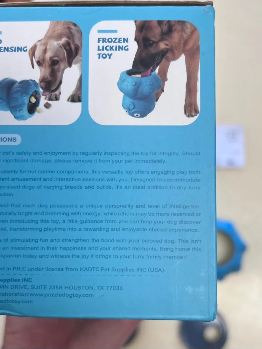 NIB Multi-Functional Dog Enrichment Toy - Blue Octopus Design Frozen Treats